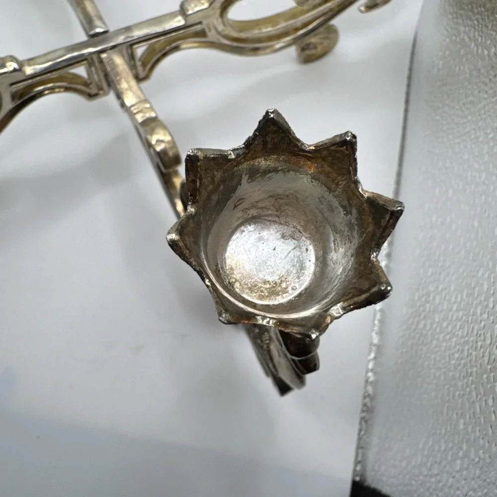 Vintage Silver Plated Swan Candelabra 4 Arm Candle Holder G.B. Reg No 1033795